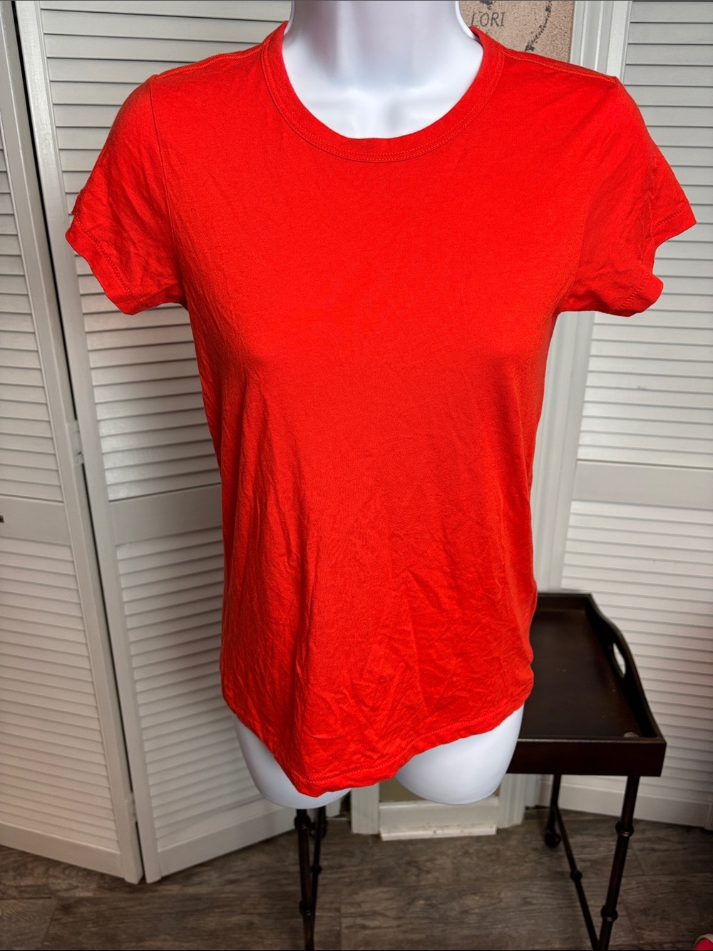 rag & bone Women's Short Sleeve Crewneck Tee - Bright Red